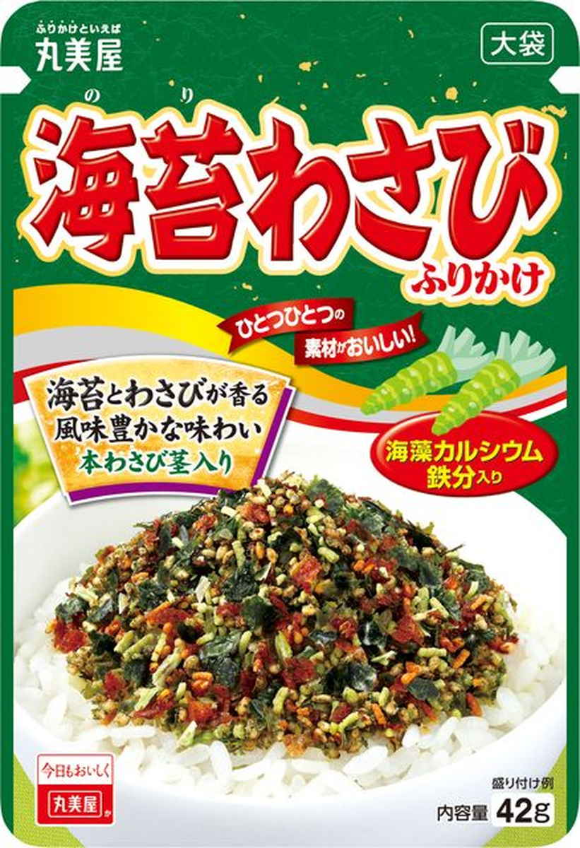 丸美屋 海苔わさびふりかけ 大袋 42g まとめ買い(×10)|4902820108125(tc)(011020)