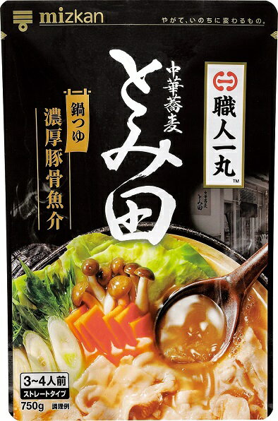 ミツカン 中華蕎麦とみ田監修 濃厚豚骨魚介鍋つゆ 750g まとめ買い(×6)|4902106652953(tc)(011020)