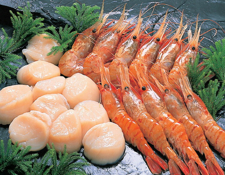 えび ぼたん海老 帆立貝柱セット (カネサン佐藤水産)(冷凍)| ホタテ貝 ホタテ 貝柱 海老 えび ボタン海老