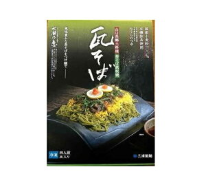 具入りかわらそば 4食セット(冷凍) (みうら製麺)(冷凍)| 瓦そば かわらそば そば セット 生めん 生麺 茶そば 麺類