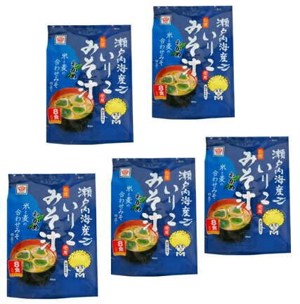【産地取り寄せ商品】ますやみそ　即席瀬戸内海産いりこみそ汁8食入り　5袋セット(n)のサムネイル
