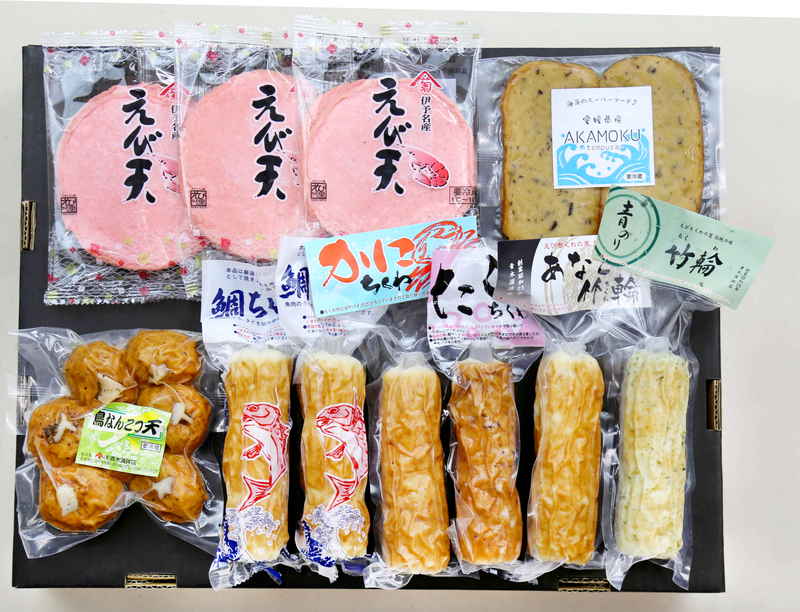 彩(いろどり) (青木かまぼこ店)| 練物 魚介類 海産物 海老ちくわ じゃこ天 えび天