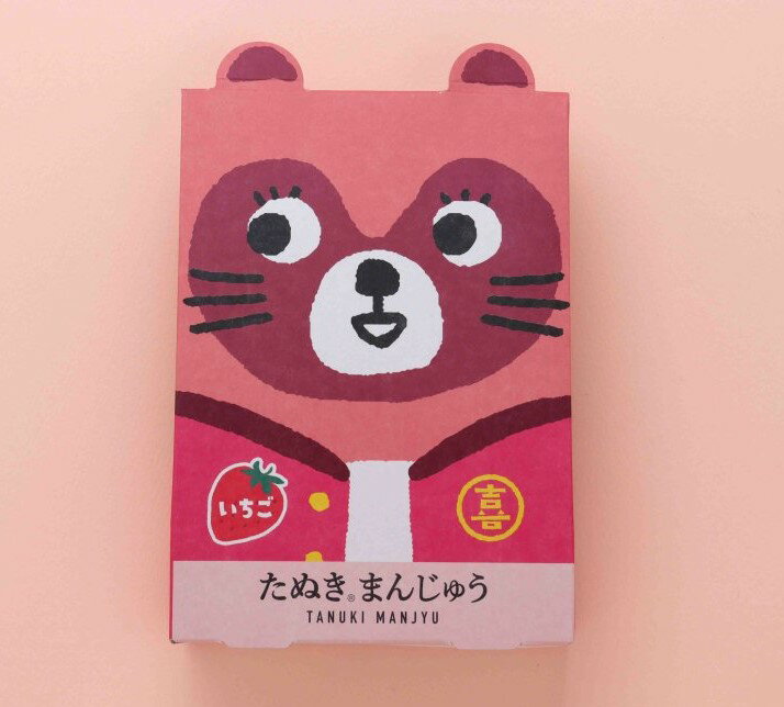 【2箱売り】たぬきまんじゅう いちご 6個入×2箱 (たぬき本舗)| たぬき 狸 まんじゅう いちご 苺 饅頭 愛媛