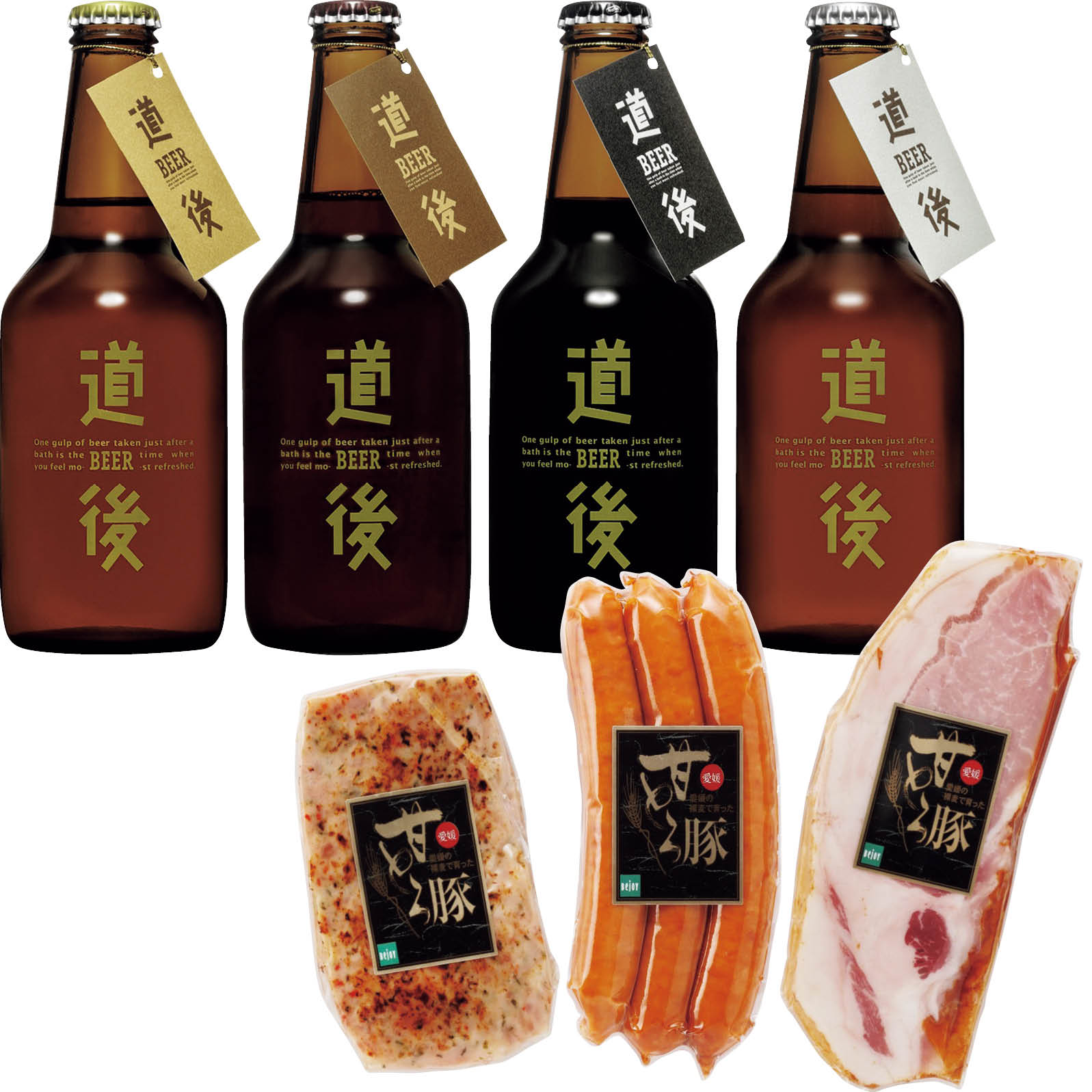 お歳暮 御歳暮 ギフト 贈り物 贈答 プレゼント ソーシャルギフト｜水口酒造 道後ビール・愛媛甘とろ豚セット DBAP-43