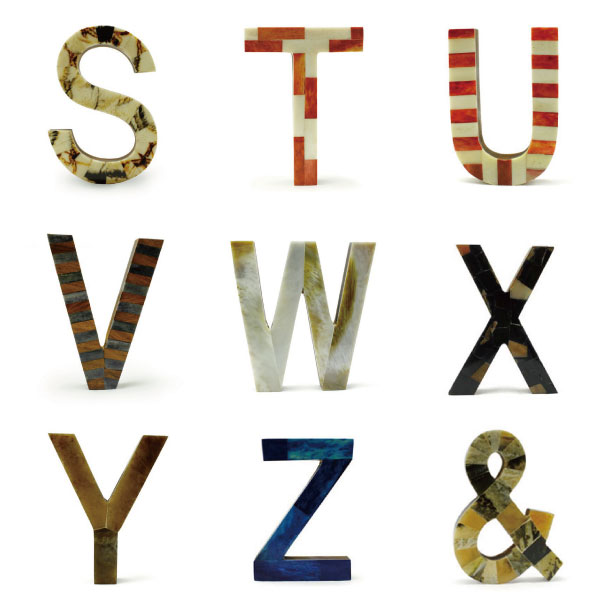 MONIQUE CHARTLAND アルファベット ボーン オブジェ ≪S〜&≫ BONE OBJECT by GOODY GRAMS 壁掛け 結婚式..