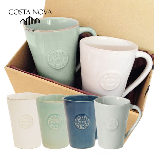 コスタノバ マグカップ COSTA NOVA マグカップ （2pcs） ギフトボックスセット 「NOVA」 GIFT BOXラッピング＆選べるメッセージカード付き 【 御祝 内祝 御礼 引き出物 結婚内祝 結婚祝い ペア 食器 】