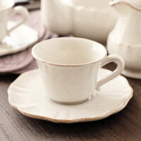 COSTANOVAコスタノバティーカップ&ソーサー0.22L「IMPRESSIONS」【食器アンティークコーヒーポットおしゃれ北欧食器白ストーンウェアギフト】【電子レンジ・オーブン・食器洗浄機対応】【あす楽対応】