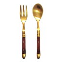 Brass Cutlery アンティーク カトラリー ≪ケーキ フォーク / ティー スプーン≫ （ゴールド） 【メール便可220円】