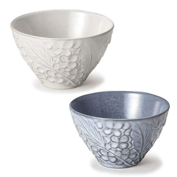 Lien ボウル Mサイズ ≪ホワイト / グレー≫ 330ml 美濃焼 日本製 リアン 食器 小皿 小鉢 テーブルウェア 【電子レンジ対応・食洗器対応】