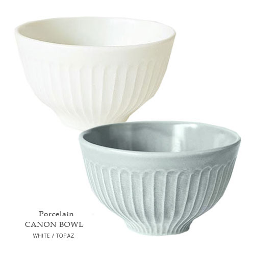 Porcelain カノン ボウル （ホワイト / トパーズ）美濃 磁器 日本製 【食器 お皿 丼 サラダボール 器 日本製 おしゃれ シンプル 白 ギフト】【電子レンジ・食器洗浄機・オーブン 対応】【あす楽対応】のサムネイル