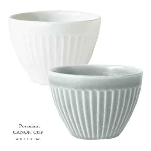 Porcelain カノン カップ （ホワイト / トパーズ）美濃 磁器 日本製 【食器 コップ ミニボウル ティータイム 日本製 おしゃれ シンプル 白 ギフト】【電子レンジ・食器洗浄機・オーブン 対応】【あす楽対応】