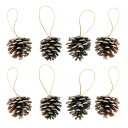 NOEL パインコーン オーナメント S (8Pセット) 直径4.5~5cm 松ぼっくり クリスマスツリー インテリア 雑貨 ディスプレイ X'MAS 【 クリスマス雑貨 】