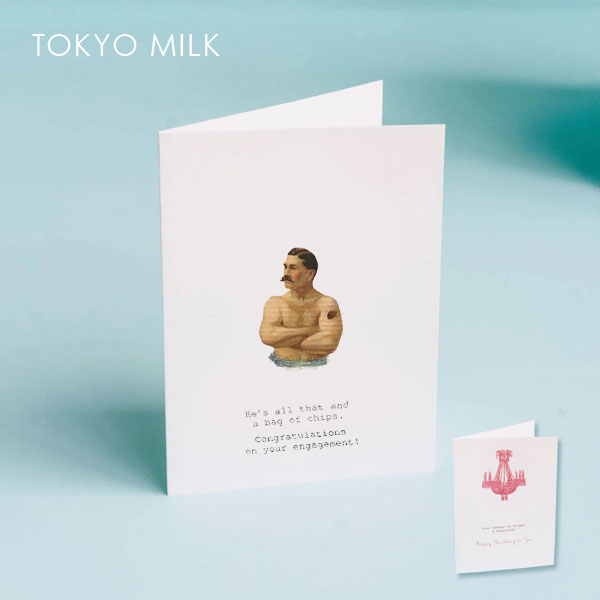 TOKYO MILK グリーティングカード (全2種類)封筒付き 「誕生日おめでとう」 「婚約おめでとう」 ギフトカード メッセージカード シンプル ミニカード...