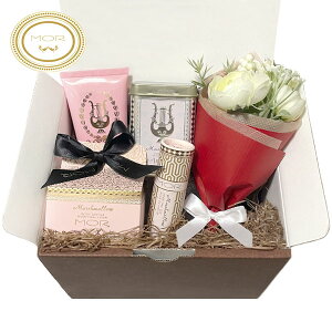 【送料無料】MOR (モア) ギフトセット 4点SET 『LITTLE LUXURIES コフレセット』 フラワーブーケ GIFT BOX ＆ カード付き 【誕生日】【プレゼント】【女性】【あす楽対応】【ランキング受賞】