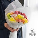 フラワーブーケ バラの花束(カラフル30本) 女性 おしゃれ かわいい 薔薇 生花 ホシファーム 【 御祝 記念日 プロポーズ 結婚記念日 誕生日 送別会 退職...