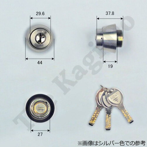 AGENT LS3シリンダー MIWA BH キー3本付 扉厚33mm〜42mm向け【エージェント 大黒製作所】【美和ロック DZ】【ディンプルキー】