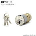 【当店限定!!毎日ポイント10倍】WEST 917-5350 扉厚36mm シルバー色 キー3本付 GOAL 5350タイプ用 シリンダー【ウエスト 鍵部品】