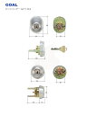 【当店限定!!毎日ポイント10倍】TOSTEM ドア錠セット DAEZ014 シルバー色 キー3本付 GOAL 6ピンシリンダー仕様 TGG QDA344 + ...