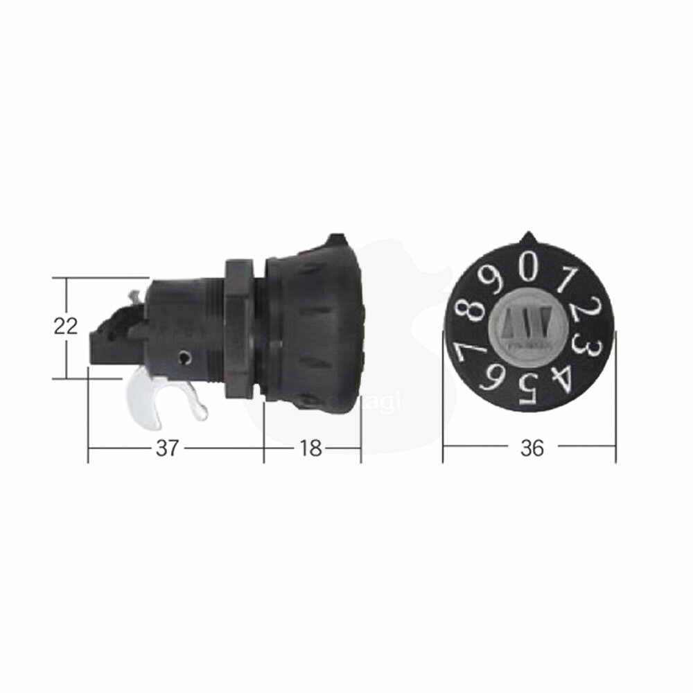 TAJIMA オートデジタル錠 myナンバー錠 可変式 縦開き用【FUKI PJ-24】【タジマ MET ポスト錠 メンテナ..