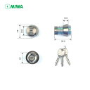 【当店限定!!毎日ポイント10倍】MIWA U9 LA(DA).CY 扉厚75-82mm ST シルバー色 キー3本付 LAタイプ用 U9シリンダー【美和ロック ミワ メンテナンス部品】