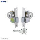 【当店限定!!毎日ポイント10倍】GOAL V-1502-6 本締錠 BS25mm キー3本付 左右勝手兼用 両面V18シリンダー仕様【外:シリンダー/内:シリンダー】【ゴール メンテナンス部品】(4)