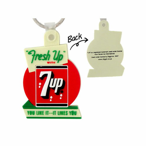 【当店限定!!毎日ポイント10倍】セブンアップ 2Dキーチェーン【7UP FCG-001 A:"Fresh Up" YOU LIKE IT...IT LIKES YOU】【キーホルダー キーリング】【雑貨 アクセサリー プレゼント】
