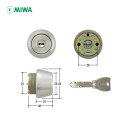 【当店限定!!毎日ポイント10倍】MIWA PR TE22.CY 扉厚37-41mm ST シルバー色 キー3本付 LSPタイプ用 PRシリンダー【美和ロック ...