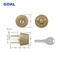 【当店限定!!毎日ポイント10倍】GOAL V-AD 5 80 ADサムヨウ シル 扉厚30-43mm アンバー色(ブロンズ系) キー3本付 ADタイプ用 V1...