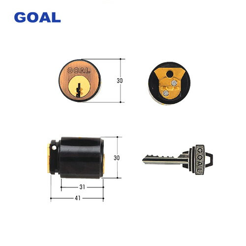 【11/27 01:59迄 全品P10倍】GOAL PT 5 51 シル アンティックブロンズ色(銅古美) キー3本付 装飾錠 パ..