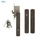 【当店限定!!毎日ポイント10倍】YKK AP 戸先召合せ内外締り錠セット YB HHJ-0405U5 キー3本付 引戸錠 MIWA SL U5シリンダー仕様【...