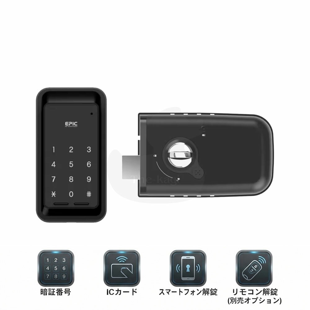 Rakuten - 【4/24 20:00〜 全品P10倍】EPIC スマートロック ZEUS 13D 面付けタイプ アプリ対応 暗証番号 ICカード スマートフォン リモコン(別売)【エピック 電子錠 本体】