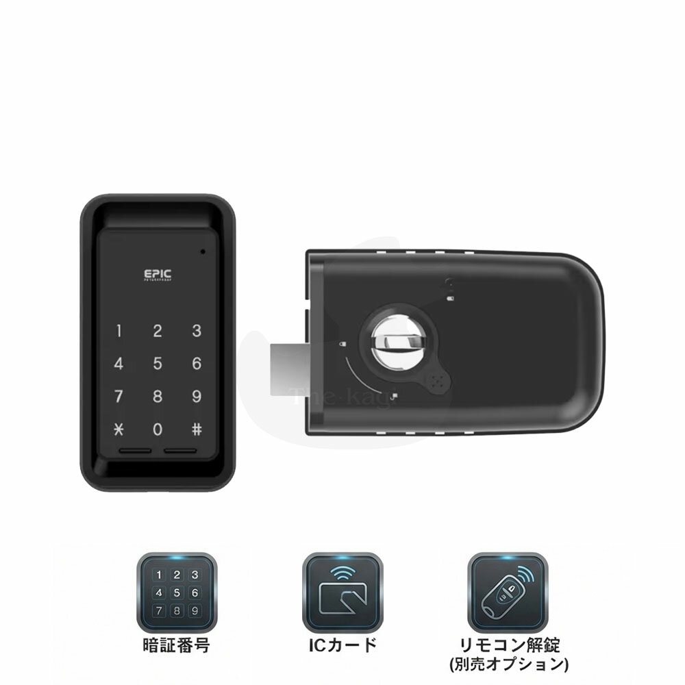 乐天商城 - EPIC スマートロック ZEUS 13D-NB 面付けタイプ アプリ非対応 暗証番号 ICカード リモコン(別売)【エピック 電子錠 本体】