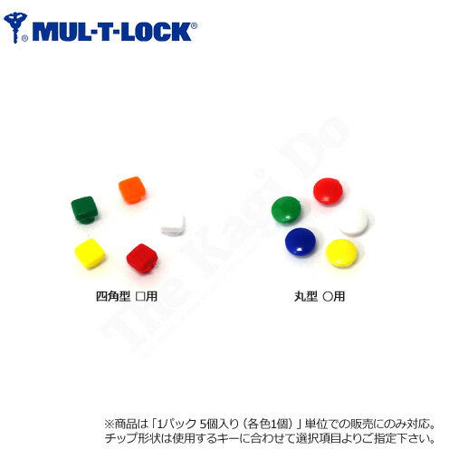 MUL-T-LOCK用 カラーチップ 1パック5色入り【マルティロック】