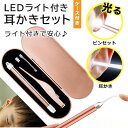 【平日9時まで当日発送】 LEDライト耳かき ピンセット 耳掃除 イヤークリーナー みみかき セット 子供用 お年寄り用 家庭用 ライト はっきり見える 収納ケ...