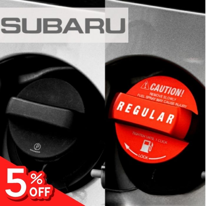 【0の日5％OFF】【365日楽天倉庫発送】 給油口キャップ SUBARU スバル アルミ製 給油キャップカバー ガソリン フューエルキャップカバー レギュラー レッド 給油 給油口 ガソリン ガス 赤