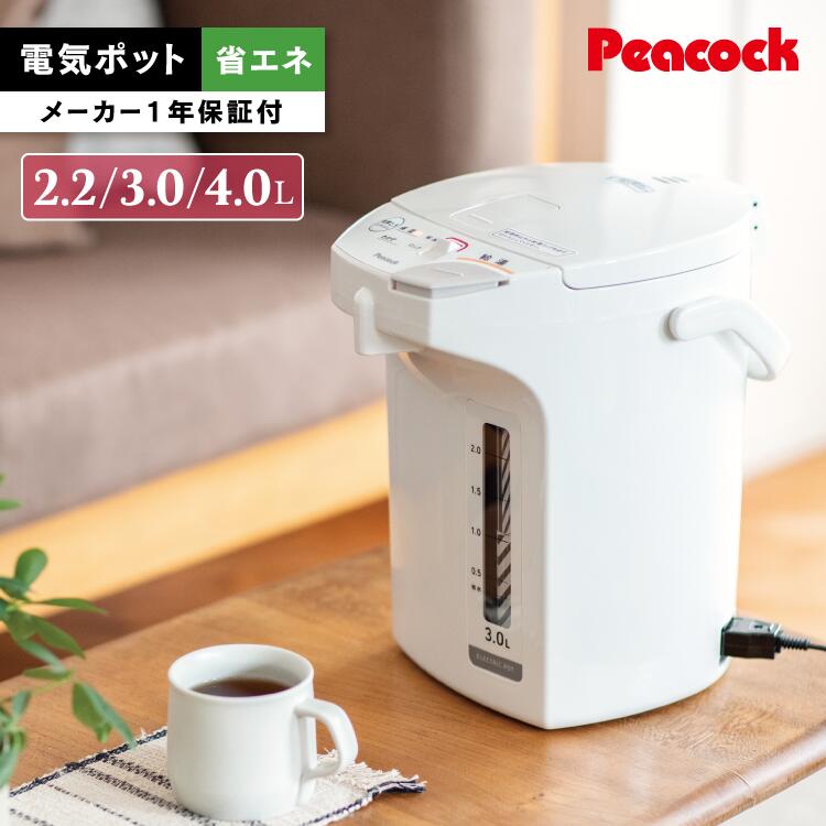 電気保温ポット 2.2L 3L 4L 省エネタイプ 抗ウィルス おしゃれ 保温 節電 電気ポット ステンレス 湯沸かしポット ポット3リットル 湯沸かし お湯 ...