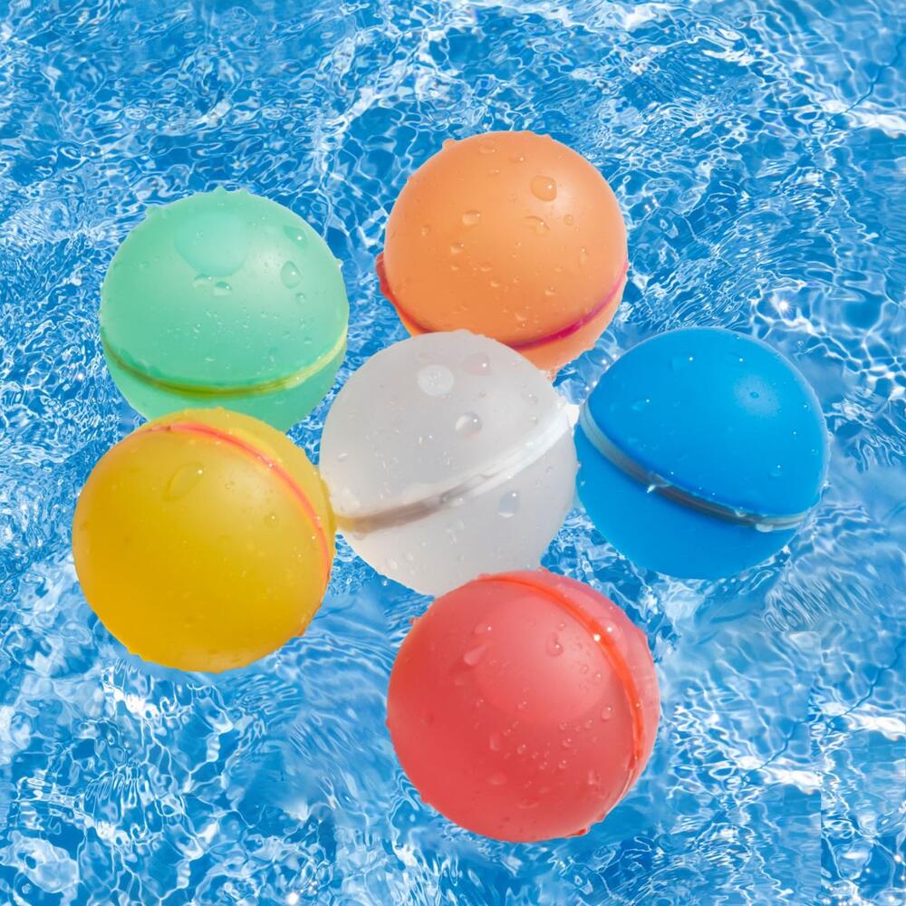 水風船 割れない 6個セット 【繰り返し使える水風船スプラッシュボール】 お風呂 遊び 水遊び ボール シリコンボール 送料無料 【14時迄のご注文・決済確定で当日発送】のサムネイル
