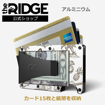 【国内正規品】[ザ リッジ] アルミニウム ティキ マネークリップ Aluminum Tiki Money Clip ハワイアン the RIDGE TRA34 ポイントカードケース 男性用財布 カードケース カード入れ お札入れ 薄型 うすい財布 磁気防止 スリム コンパクト おしゃれ 総柄 高機能 プレゼント