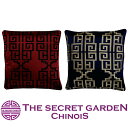 【メール便可】THE-SECRET-GARDEN シノワズリ クッションカバー 全2種類 紫禁城 Blue White 45×45cm【中国 ブルーアンドホワイト シャビー フリフリ 北欧 冬 おしゃれ モロッコ オリエンタル モダン ダマスク アラベスク ゴージャス 43】 ザ シークレットガーデン