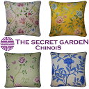 【メール便可】THE-SECRET-GARDEN シノワズリ 花鳥柄 クッションカバー 全4種【45×45cm Blue White 中国 アンティーク フレンチ オリエンタルモダン シャビー 豪華 高級 モロッカン 北欧 冬 おしゃれ モロッコ ダマスク アラベスク ゴージャス】 ザ シークレットガーデン