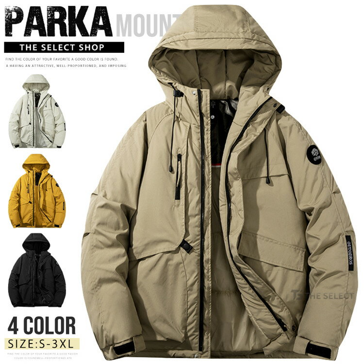 樂天商城 - 防寒着 マウンテンパーカー メンズ 中綿ジャケット 中綿 ブルゾン 撥水 あったか アウター ジャケット ジャンパー アウトドア ウインドブレーカー 上 登山 キャンプ アウトドア 自転車 バイク 大きいサイズ 冬 コーデ