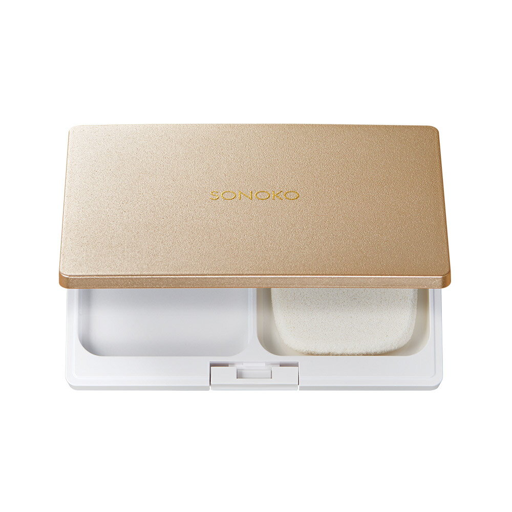 SONOKO ファンデーションケース スポンジ付き コンパクトケース 横型 1個 ソノコ