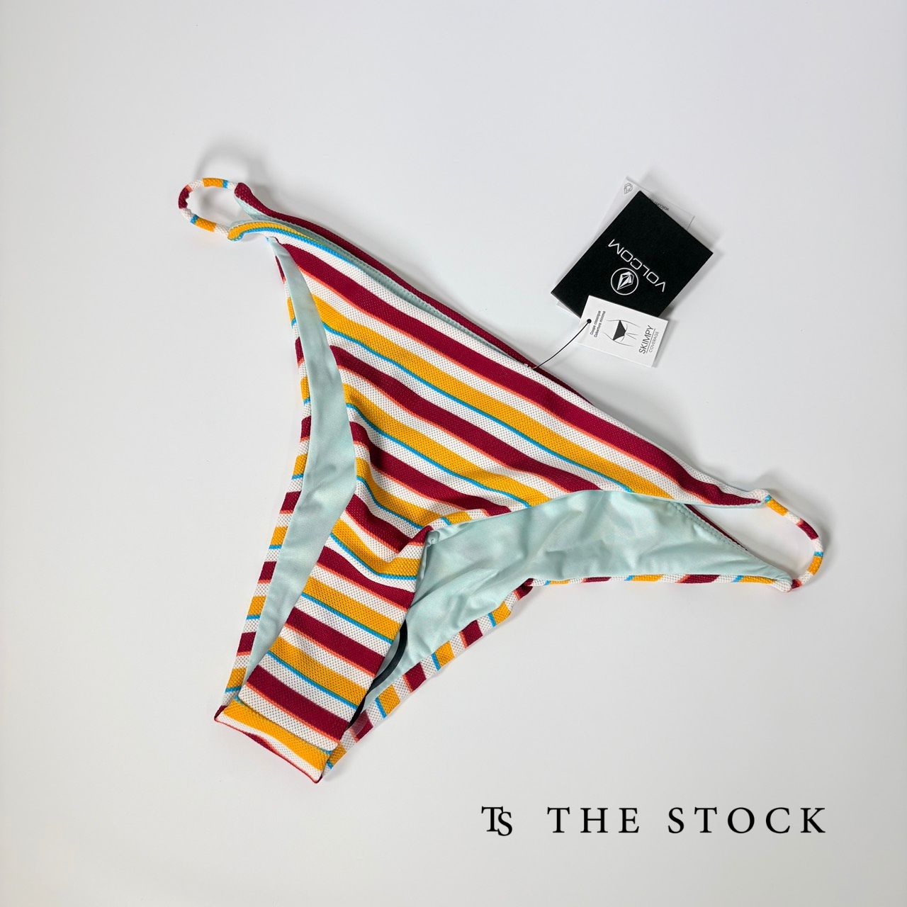 ＼お買い物マラソンpt5倍／〈アウトレット〉 VOLCOM ボルコム STRIPE WHILE HAUTE SKIMPY 水着 ビキニ ショーツ O23320R0 MLT ホワイト/イエロー/ワインレッド/ライトブルー