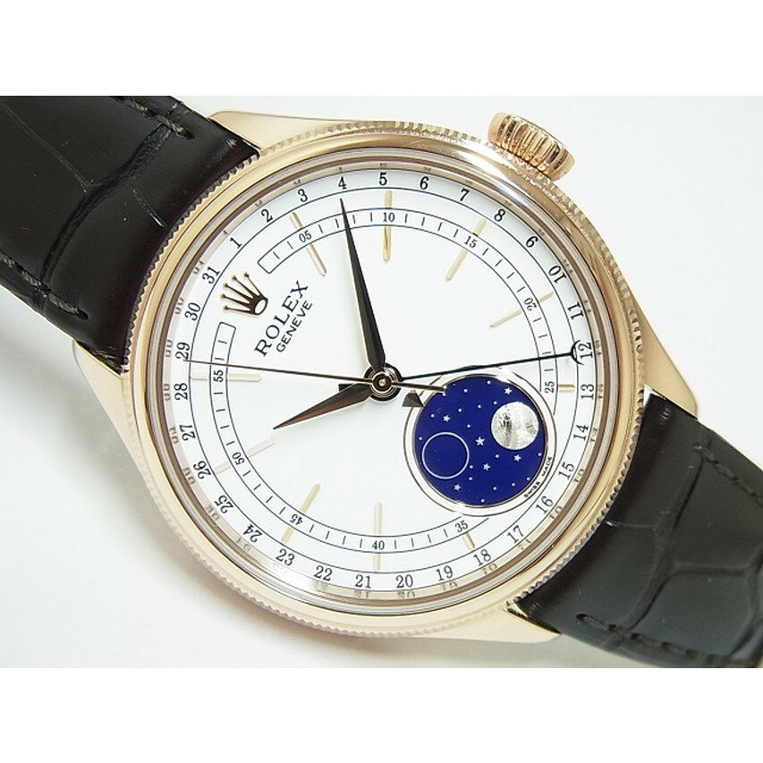 【中古】ロレックス（ROLEX）チェリーニ　ムーンフェイズ　18ctエバーローズゴールド　Ref.5 ...