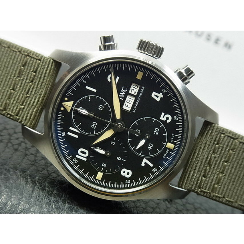 【中古】IWC（アイダブリューシー）パイロット・ウォッチ　クロノグラフ　スピットファイア　IW387 ...