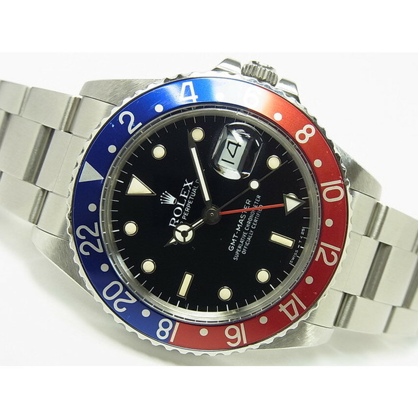 【中古】ロレックス（ROLEX）旧型GMTマスター　Ref.16750　フチ有　R番