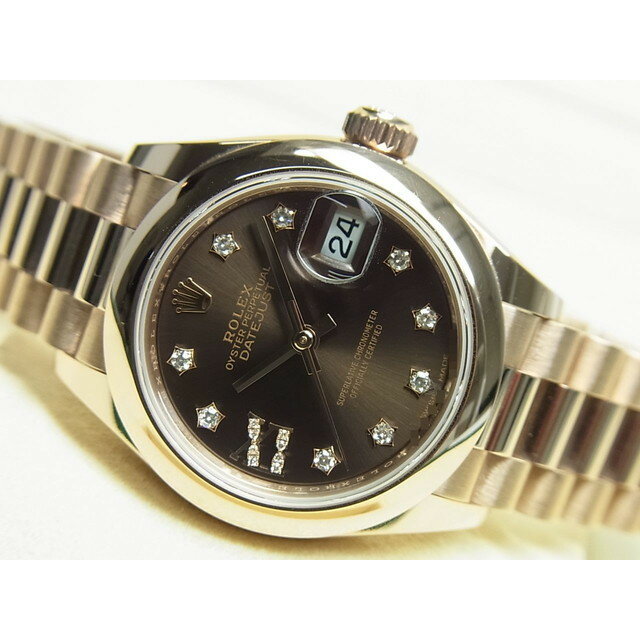 【中古】ロレックス（ROLEX）レディ　デイトジャスト　18KRG　チョコレート　279165G　正規品