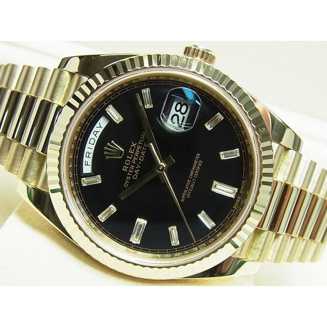 【中古】ロレックス（ROLEX）デイデイト40　18KYG　バゲットダイヤ　228238A　正規品