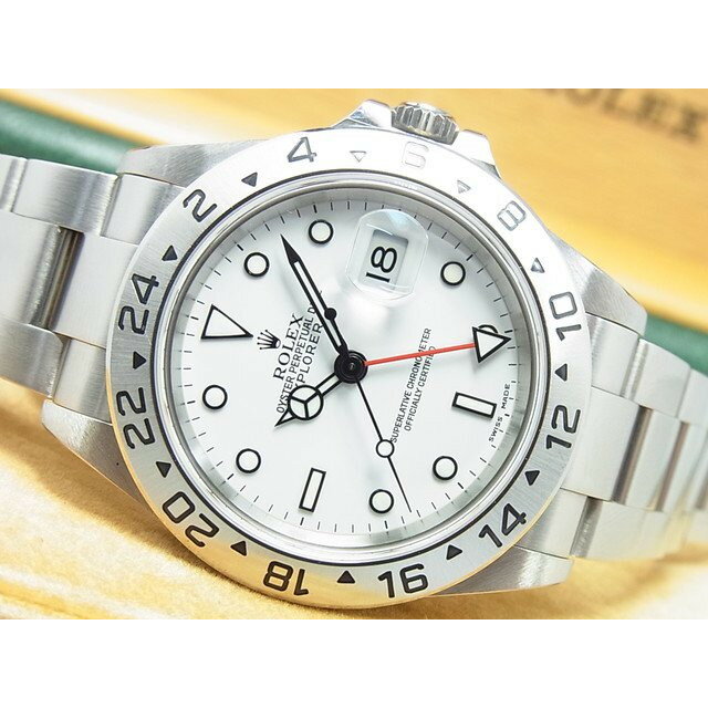 【中古】ロレックス（ROLEX）エクスプローラーII　ホワイト　Ref.16570　Y番