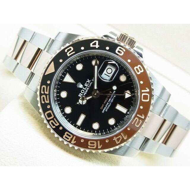 【中古】ロレックス（ROLEX）GMTマスターII　コンビ　SS×エバーRG　126711CHNR